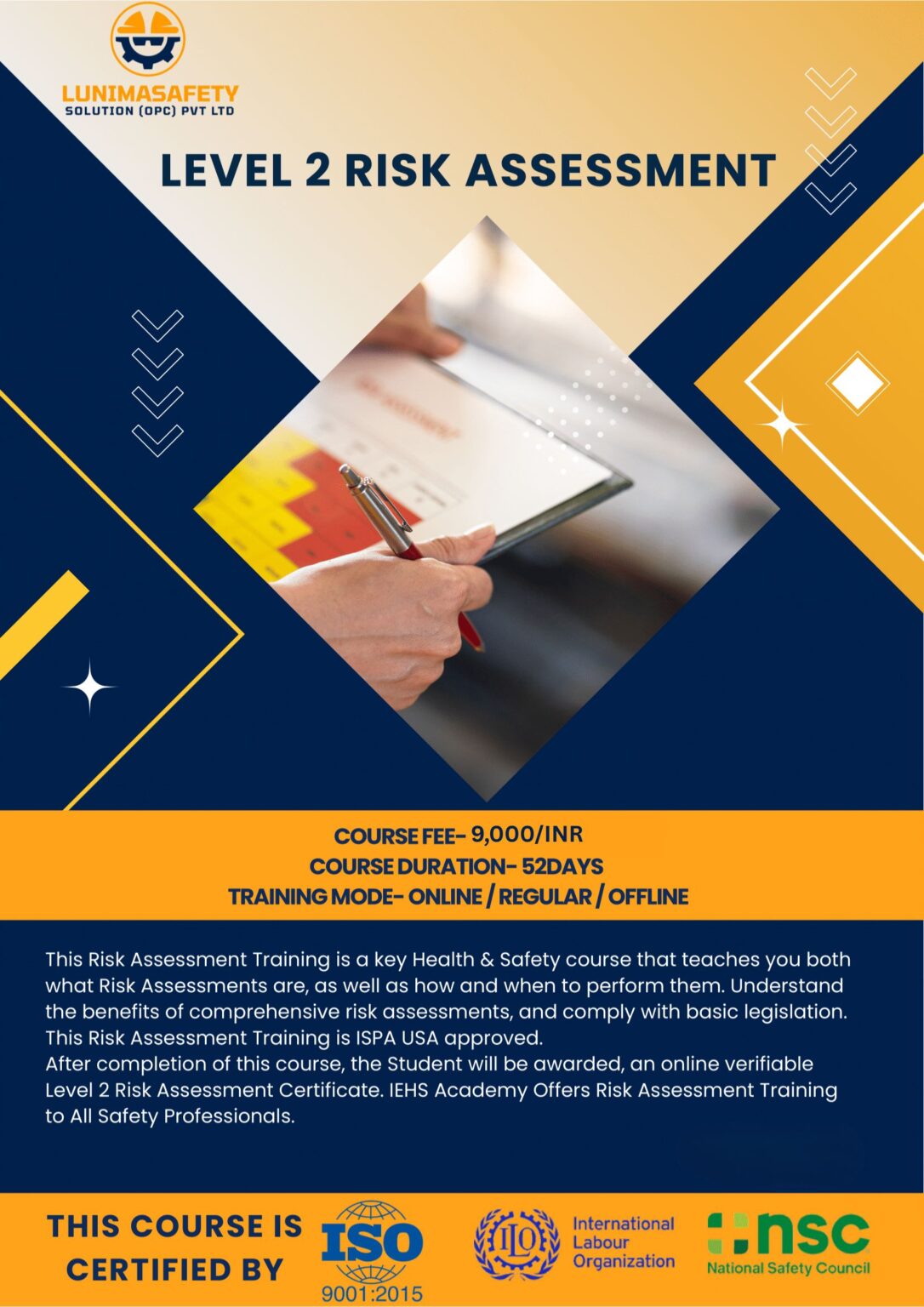 Level 2 Risks LEVEL 2 RISK ASSESSMENT - lunimasafetysolution.com